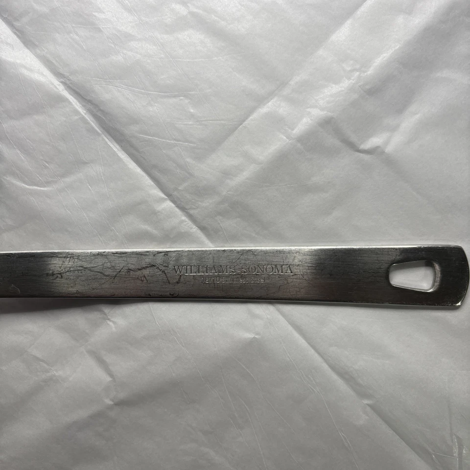 Williams Sonoma Stainless Slotted Turner Perforated Drainer Spatula Extra Wide - Image 3 of 3