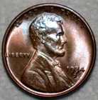 Gem Uncirculated 1934-D Lincoln Cent, Radiant, Lightly Toned, Red-Brown Gem.