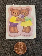Vintage 80s 1983 CTP Grape Bears Scratch and Sniff Sticker Unused VTG MOD