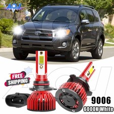 For Toyota RAV4 1998-2012 2PC 9006 6000K White LED Headlight Bulbs Low Beam Kit
