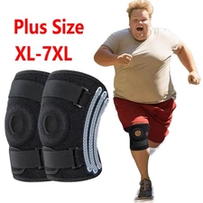 Plus Size Knee Brace with Patella Gel Pads Support for Men Women Injury Relief