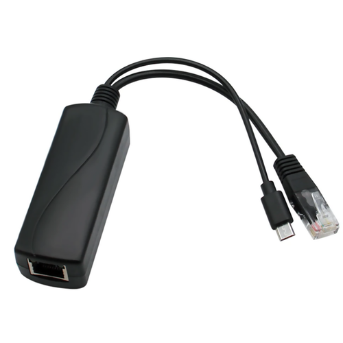 10W 48V to 5V 2A Micro USB Adapter PoE Splitter Power Over Ethernet Connector