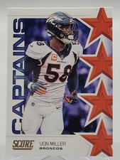 2019 SCORE VON MILLER CAPTAINS FOOTBALL CARD BRONCOS NFL C-7 panini