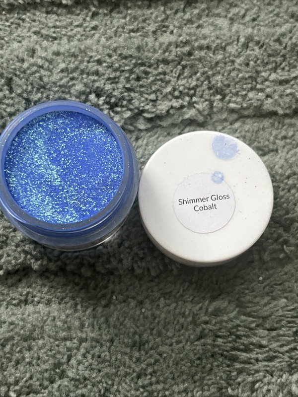 Sparkle & co Nail Dip Powder Shimmer Gloss Cobalt MINI Jar