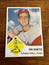 1963 Fleer Baseball  # 53 Don Demeter VG