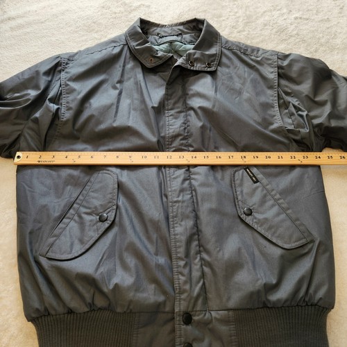 Vintage 80s/90s Members Only Cafe Racer Bomber Jacket Mens Sz 42L Gray Quilted - Picture 11 of 21