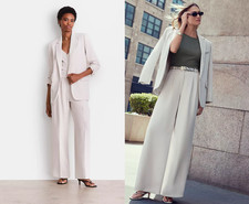 NWT LOFT Versa Crepe Drape Relaxed Blazer & S...