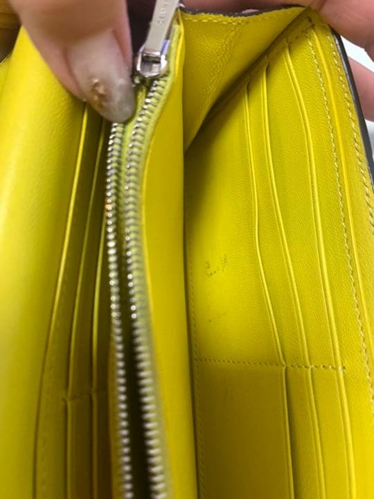 CELINE Large Wallet Multi-Function Gray-Yellow Le… - image 7