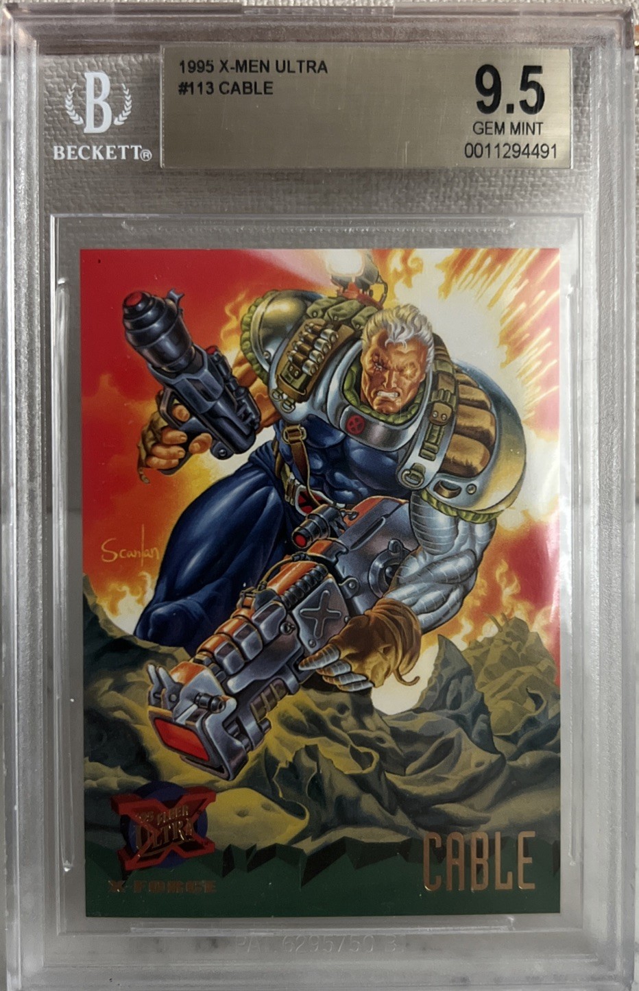 Cable 1995 Fleer X-Men Ultra #113 - BECKETT 9.5 GEM MINT