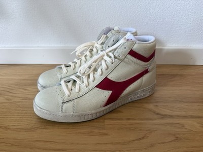 Diadora Game Unisex Sneaker high weiß rot Gr. 40,5 US 7,5 Neuwertig
