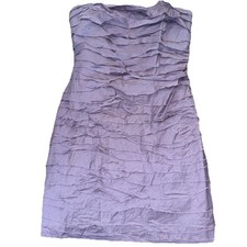 J.Crew Purple Body Con Mini Dress Cotton Strapless Size 4 Back Zip
