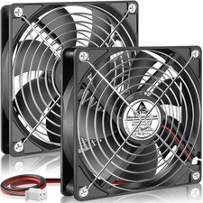 120mm x 25mm 12V Fan 2 Pin Dual Ball Bearing, 5 Inch 12volt DC Brushless Cool...