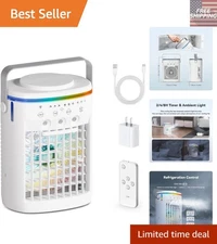 4-in-1 Portable Air Conditioner & Humidifier with 1000ml Tank – Remote Control