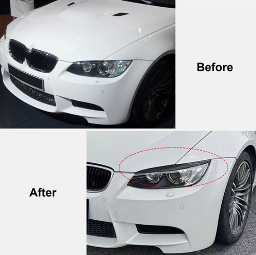 FARO CEJA NEGRO BRILLANTE cubierta embellecedor para BMW Serie 3 E92 E93 M3 2006-2012 - Imagen 5 de 8