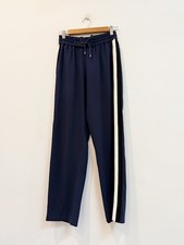 Designer Kenzo Size 8 36 FR Navy & White Women's Tracksuit Pants