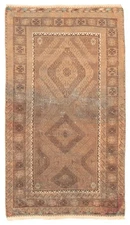 3'8" x 6'1" Traditional Vintage Hand Knotted Oriental Carpet Wool Area Rug