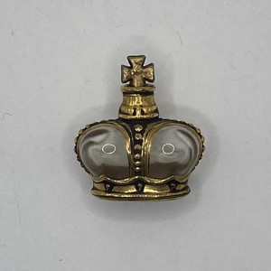 Vintage Prince Matchabelli 1/4 Fl Oz Gilded Gold Crown Bottle With Stopper