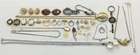 Vintage Costume Jewelry Mixed Necklaces, Pins, Rings Plus (Lot Of 36) #20 c5