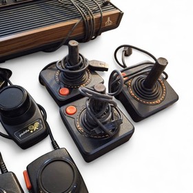 Atari 2600 & 7800 Pro System Lot w/ Game Center &mdash; Joystick, Paddles & 28 Games