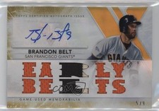 2015 Topps Triple Threads Auto Relics Gold 5/9 Brandon Belt #TTAR-BB1 Auto 0b0