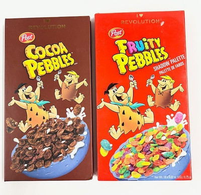 New I Heart Revolution Cocoa Pebbles AND Fruity Pebbles Eye Shadow Palette