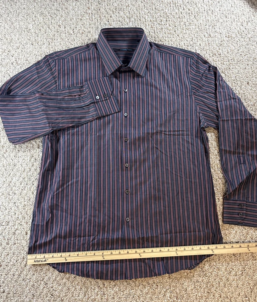 NEW Zachary Prell Long Sleeve Shirt Stripes XL - Image 2 of 4