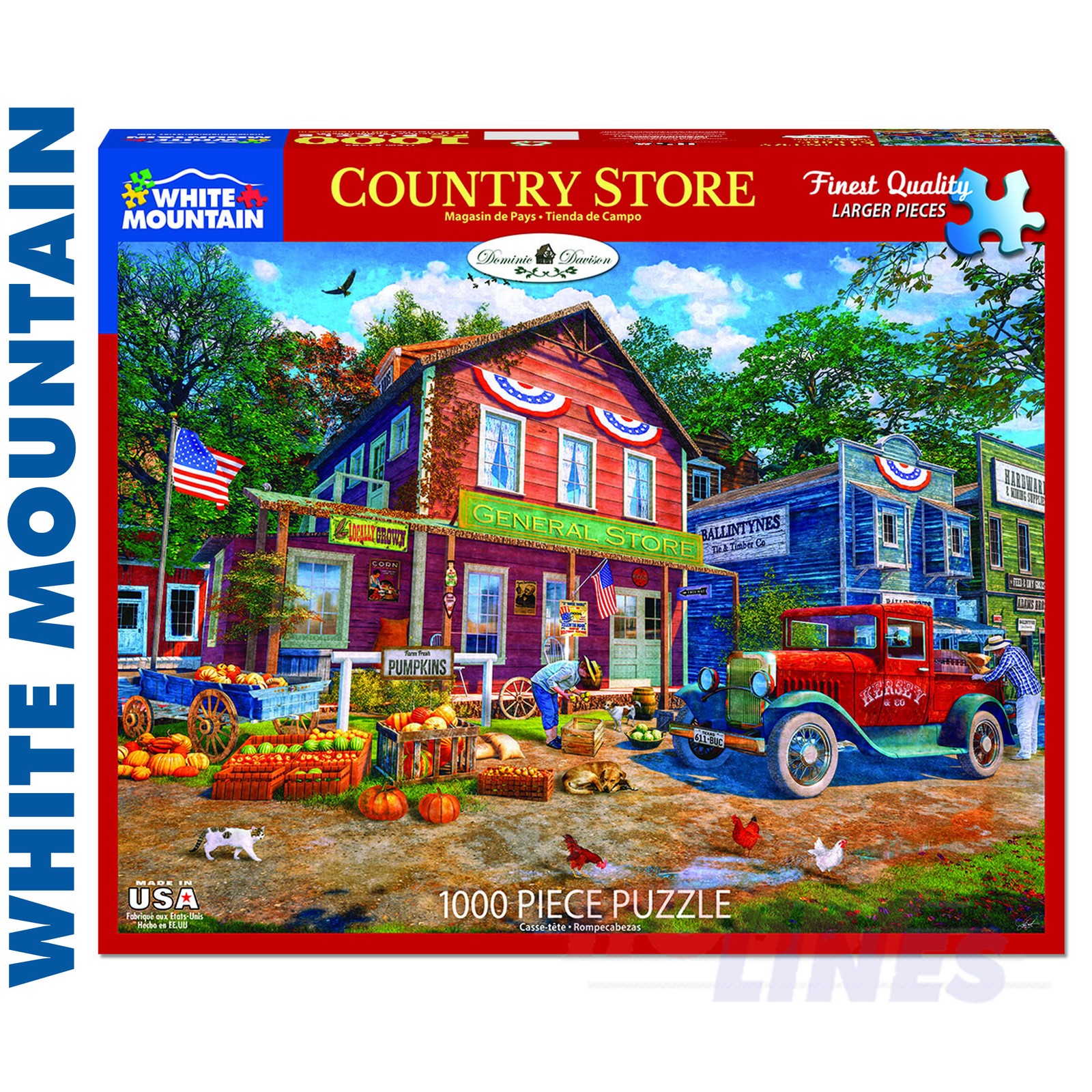 COUNTRY STORE 1000 pc super deluxe Jigsaw Puzzle WHITE MOUNTAIN 1595