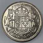 1937 Silver Canada 50 Cent, Unc Detail, Light Hairlines. C-1720