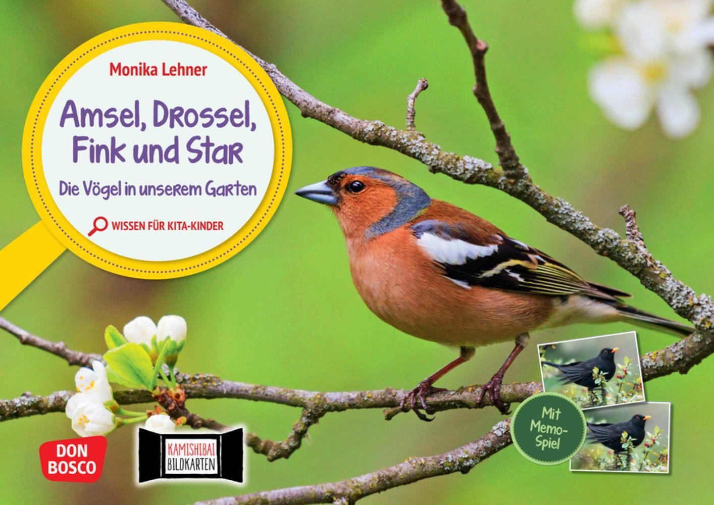 Amsel, Drossel, Fink und Star. Die Vögel in unserem Garten. Kamishibai Bildkarte