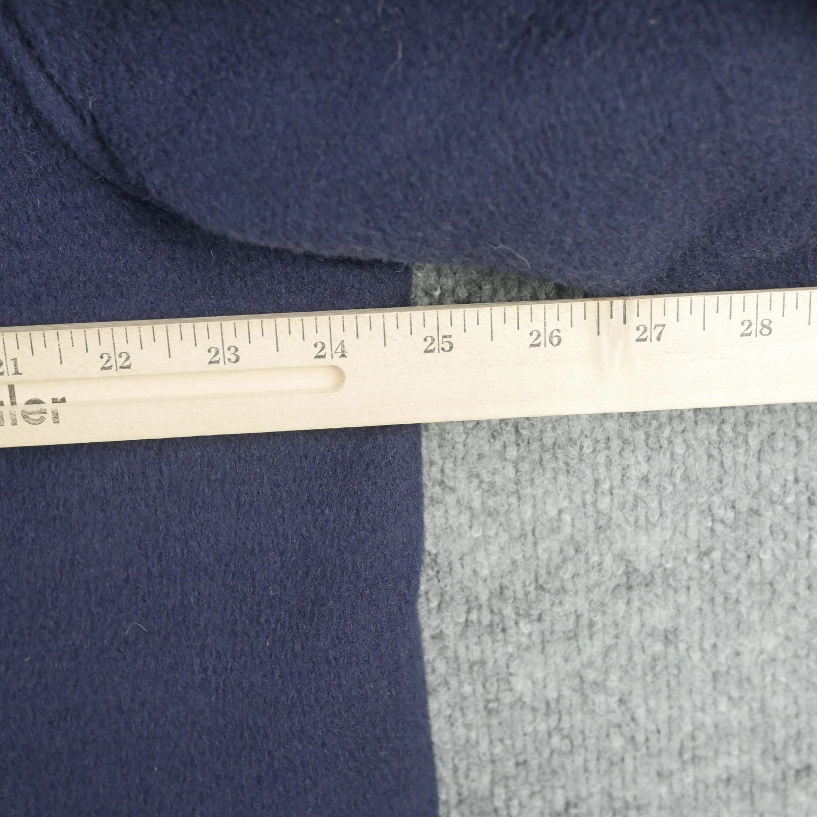 Gloverall Coat Mens 42 Blue Wool Original Duffle Toggle Plaid Lined England - product detail image 15