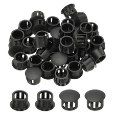 Plastic Hole Plugs, 99 Pcs 1/2"(13mm) Round Plastic Hole Caps, Black