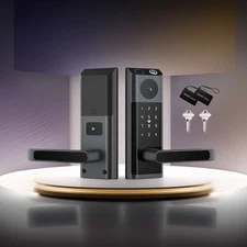 Smart Lock with Camera & Handle Fingerprint Keyless Door Lock WiFi APP Control