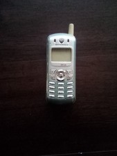 Vintage Motorola Cell Phone Powered by Verizon Silver and Blue with Antenna