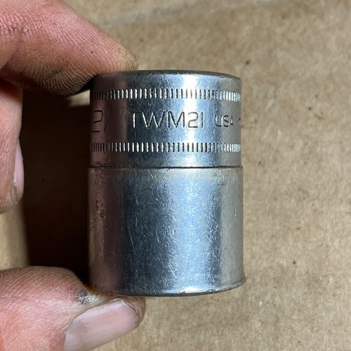 Snap-on  1/2" Drive 21mm Metric Shallow 6PT Chrome Socket TWM21 USA - Bild 3 von 7