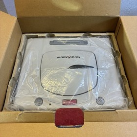 SEGA Saturn White Console HST-0014 Set w 2Controller + 7 Games Tested Japan EX+