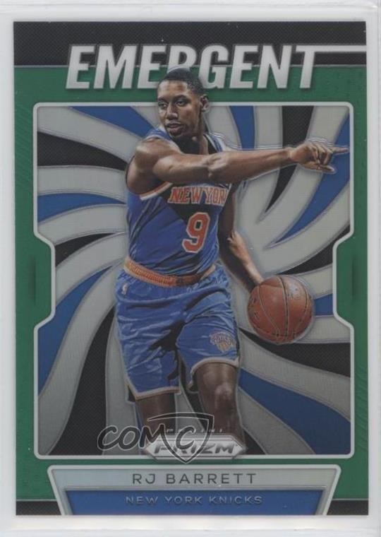 2019-20 Panini Prizm Emergent Green Prizm RJ Barrett #27 Rookie RC 10yu