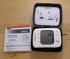Omron BP4350 Gold Wrist Cuff Digital Blood Pressure Monitor with Case, Manuals