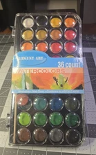 Sargent Art 36 Count Watercolor Paint Set  Washable Non Toxic + Brush New