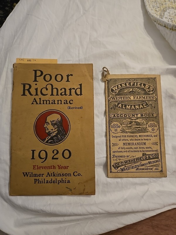 Antique Western Farmers (Personalized) 1880-81 & 1920 Poor Richard Almanacs