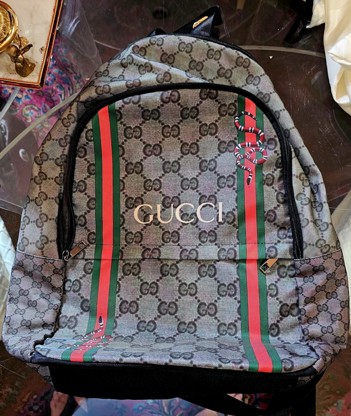 This is a Gucci Looking backpack featuring the si… - image 9