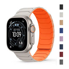 Soft Magnetic Silicone Watch Band for Apple Watch 38-49mm Adjustable Strap