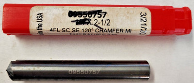 Accupro Carbide Chamfer Mill 3/8x2-1/2 4 FL SC SE 120 Deg