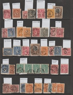 CHILE: 1880 1900 Selection of postmarks on roulettes many from 1880s