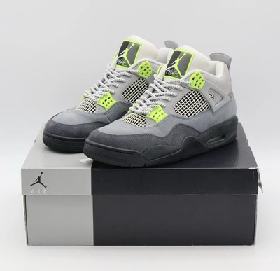 CT5342-007 Nike Air Jordan 4 Retro SE Neon 95 Cool Grey Silver Yellow (Men's)