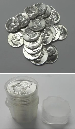 1957-P Roll of (20) Uncirculated Franklin Half Dollars  #31