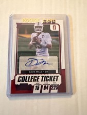 2021 Contenders Draft Picks Game Ticket Purple #308 Autograph Davis Mills