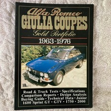 Alpha Romeo Giulia Coupes Gold Portfolio: 1963 To 1976 Brooklands Books VGC