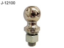 Jammy Hitch Ball 2" x 1" Shank 5000# Rated Chrome Trailer Truck Camper J-12100