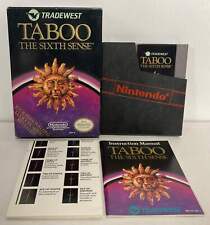 Taboo The Sixth Sense Nintendo Nes Cart w/ Box & Manual - 1989