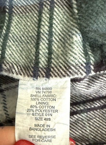 NWT Haband's Ice House Men Flannel Lined Denim Slacks Size 48S x 28-KK - Picture 11 of 13